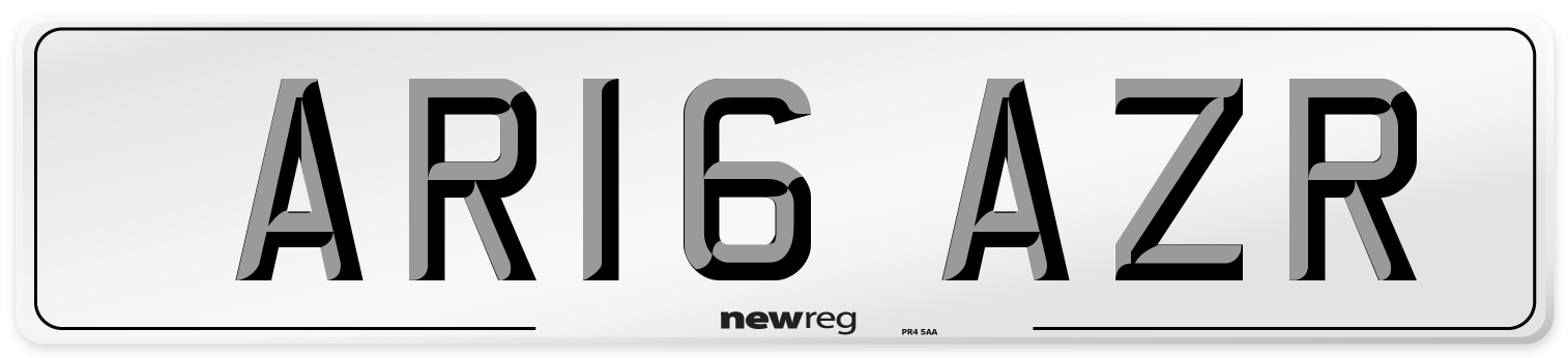 AR16 AZR Number Plate from New Reg